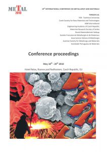 Conference Proceedings
                    - METAL 2010